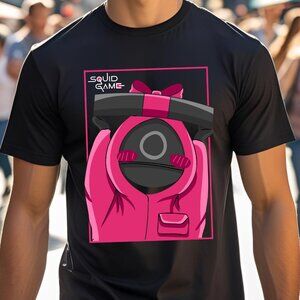 Squid Game Kawaii "O" masked guard Graphic T-shirt for adult